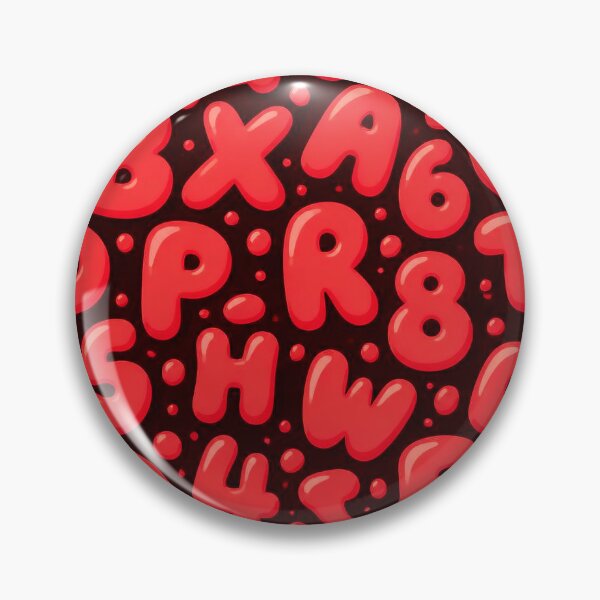 Item preview, Red 3D Alphabet & Numbers – Bold Bubble Letter Pattern designed and sold by IMuDesigner.