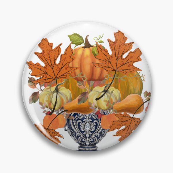 Item preview, Autumn Pumpkin Bouquet in Jeweled Vase with Sapphire Frame designed and sold by Extremeallie.