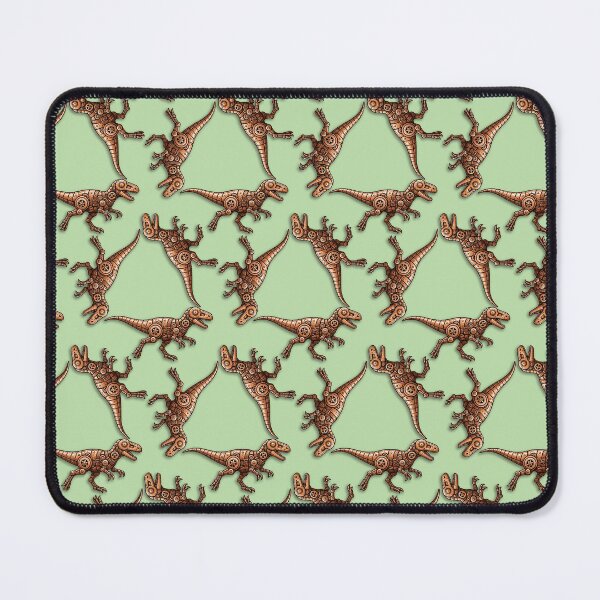Item preview, Clockwork Triplicate - Repeating Robot Mongo - Green designed and sold by QuiltPaperScissors.