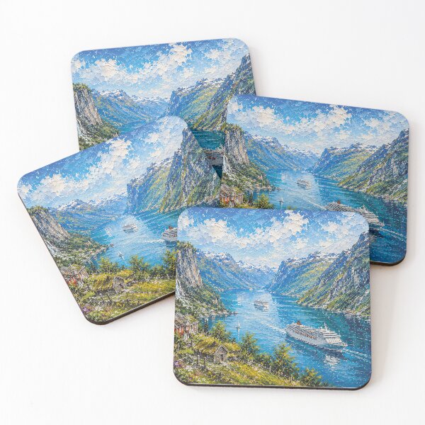 Item preview, Sognefjord in Norway painting. designed and sold by GalleryKauffeld.