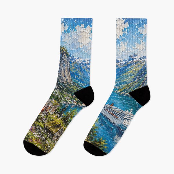Item preview, Sognefjord in Norway painting. designed and sold by GalleryKauffeld.