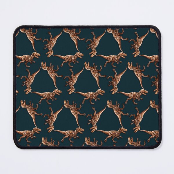 Item preview, Clockwork Triplicate - Repeating Robot Mongo - Navy designed and sold by QuiltPaperScissors.
