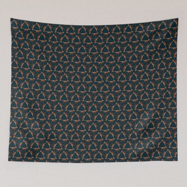 Item preview, Clockwork Triplicate - Repeating Robot Mongo - Navy designed and sold by QuiltPaperScissors.