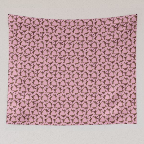 Item preview, Clockwork Triplicate - Repeating Robot Mongo - Pink designed and sold by QuiltPaperScissors.