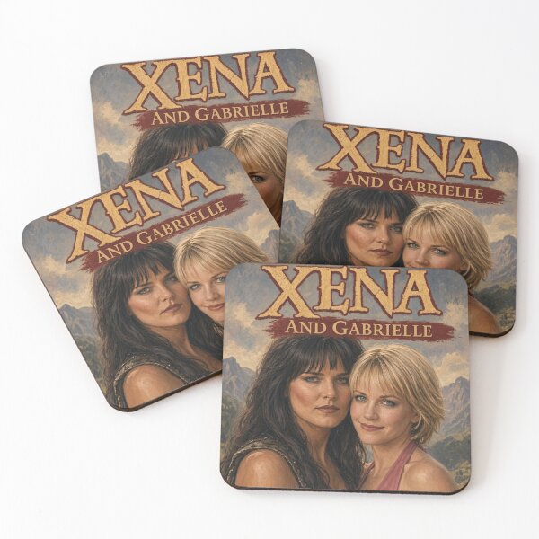 Item preview, Xena and Gabrielle Vintage Oil Painting Art Poster - Xena Warrior Princess designed and sold by ElvisVintagePosters.