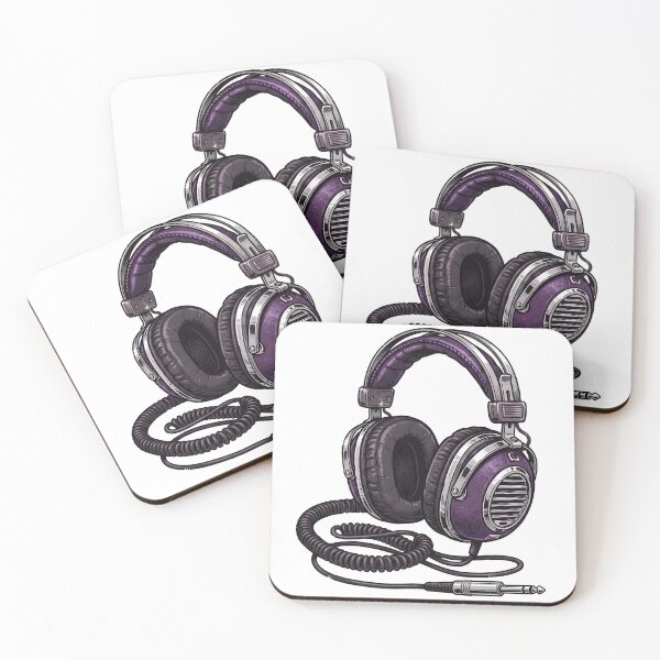 Item preview, cool purple headphones designed and sold by Rockveil Co..