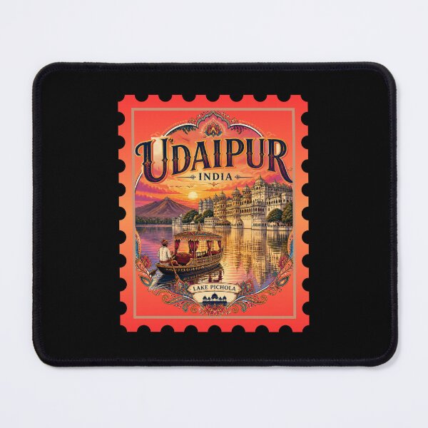 Item preview,  Udaipur Rajasthan India Travel Souvenir | City of Lakes Heritage & Lake Pchola Graphicver 6 designed and sold by mndesignworx.