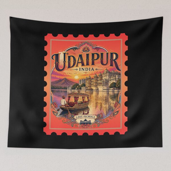 Item preview,  Udaipur Rajasthan India Travel Souvenir | City of Lakes Heritage & Lake Pchola Graphicver 6 designed and sold by mndesignworx.