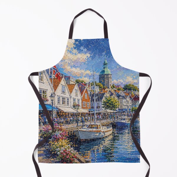 Artikelvorschau, Stavanger, Norwegen – ein Gemälde eines Sommertages in dieser wunderschönen skandinavischen Stadt. entworfen und verkauft von GalleryKauffeld.