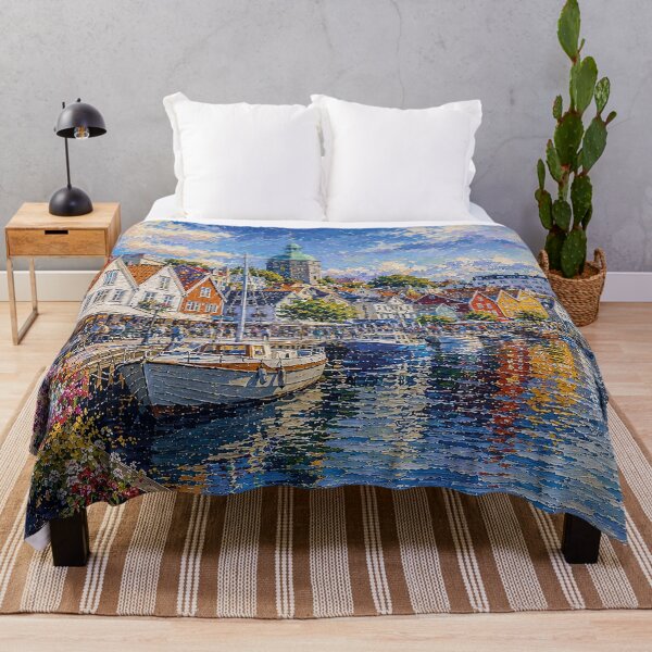 Item preview, Stavanger, Norway – a painting of a summer day in this beautiful Scandinavian city. designed and sold by GalleryKauffeld.