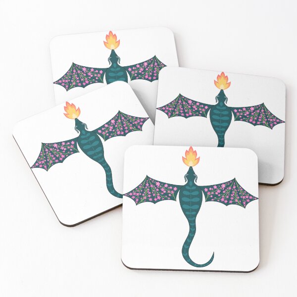 Item preview, Floral Dragon designed and sold by Thistle Owl Studio.