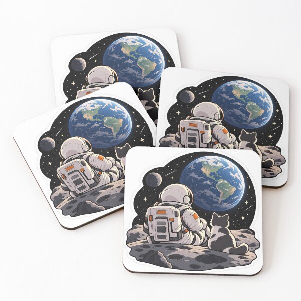 Item preview, Astronaut Cat Watching Earth Space Adventure Sticker designed and sold by GenZStickerHub1.