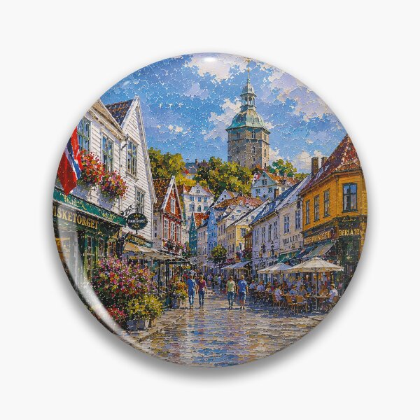 Item preview, A painting of Stavanger, Norway – A Beautiful city in Scandinavia. designed and sold by GalleryKauffeld.