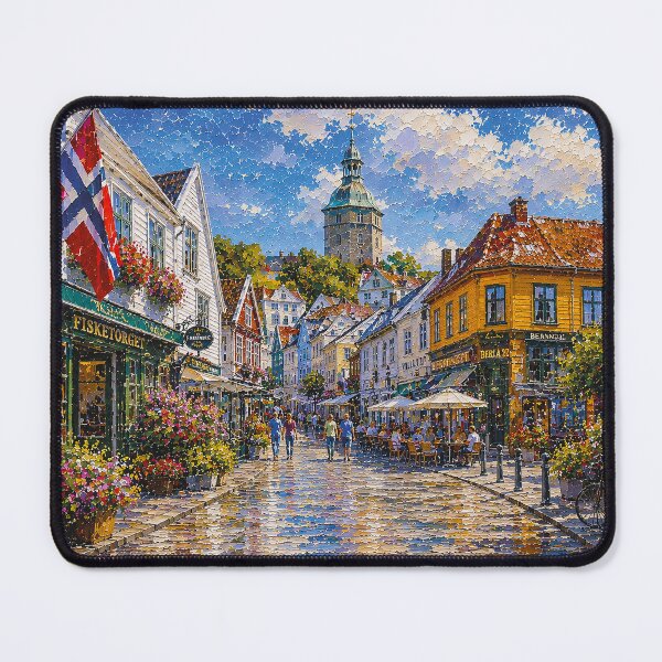 Item preview, A painting of Stavanger, Norway – A Beautiful city in Scandinavia. designed and sold by GalleryKauffeld.