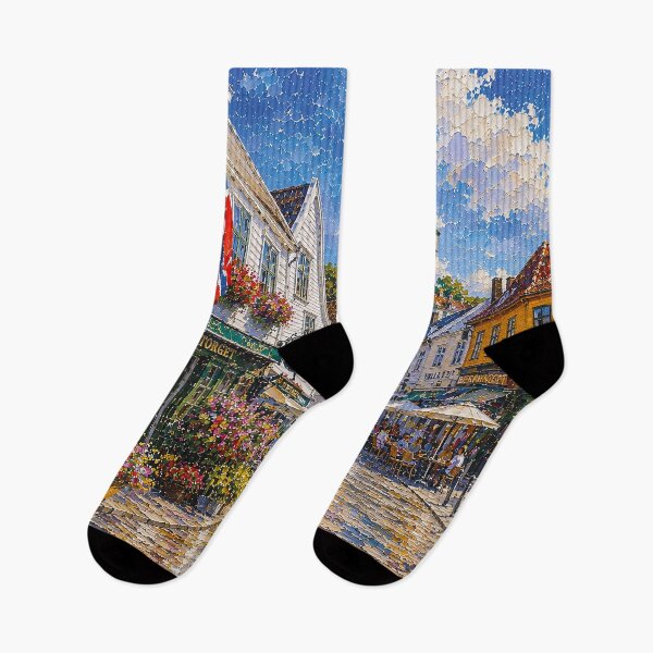 Item preview, A painting of Stavanger, Norway – A Beautiful city in Scandinavia. designed and sold by GalleryKauffeld.