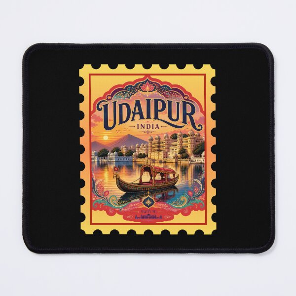 Item preview, Copy of  Udaipur Rajasthan India Travel Souvenir | City of Lakes Heritage Lake Pchola Graphicver 7 designed and sold by mndesignworx.