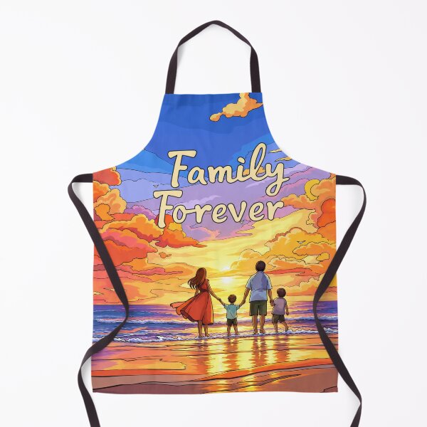 Item preview, Family Forever Sunset Beach | Loving Family Wall Art | Heartwarming Coastal Illustration designed and sold by GarnerSupplyCo.