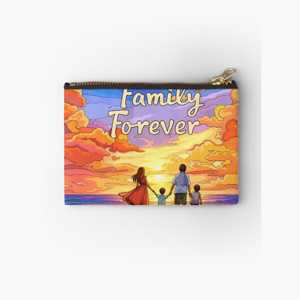 Item preview, Family Forever Sunset Beach | Loving Family Wall Art | Heartwarming Coastal Illustration designed and sold by GarnerSupplyCo.