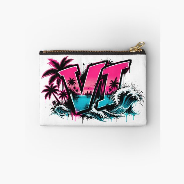Item preview, Vice City VI Graffiti Neon Beach Waves - GTA 6 designed and sold by UrbaneVibeCo.