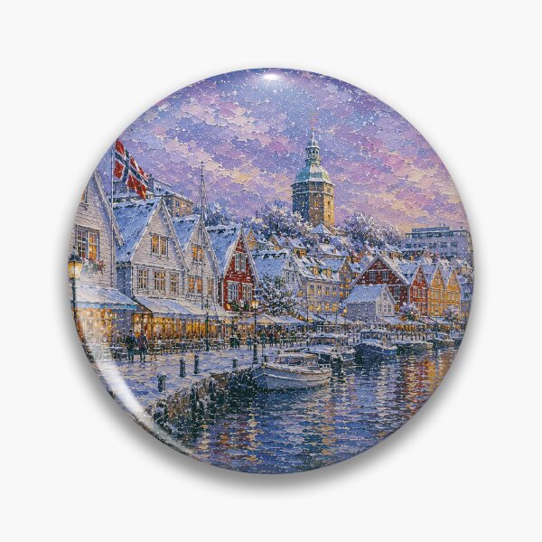 Item preview, Stavanger painting, Norway – a winter day in this beautiful Scandinavian city. designed and sold by GalleryKauffeld.