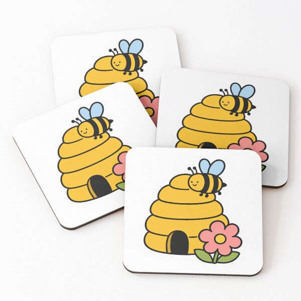 Item preview, Cute Kawaii Beehive with Bumblebee and Flower designed and sold by Vision Crafted.