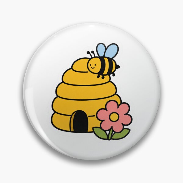 Item preview, Cute Kawaii Beehive with Bumblebee and Flower designed and sold by Vision Crafted.