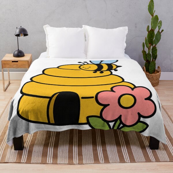 Item preview, Cute Kawaii Beehive with Bumblebee and Flower designed and sold by Vision Crafted.