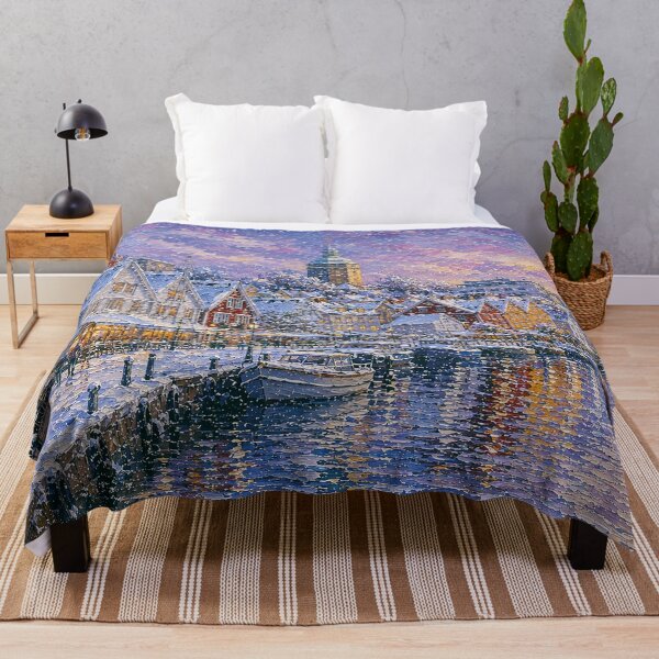 Item preview, Stavanger painting, Norway – a winter day in this beautiful Scandinavian city. designed and sold by GalleryKauffeld.