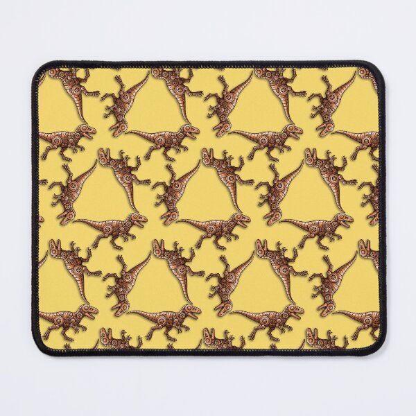 Item preview, Clockwork Triplicate - Repeating Robot Mongo - Yellow designed and sold by QuiltPaperScissors.
