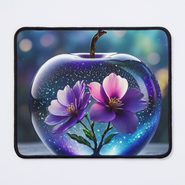 Item preview, Enchanted Glass Apple - Surreal Floral & Butterfly 3D Art designed and sold by Shahid1234.