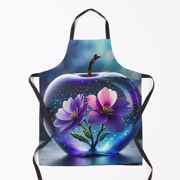 Item preview, Enchanted Glass Apple - Surreal Floral & Butterfly 3D Art designed and sold by Shahid1234.