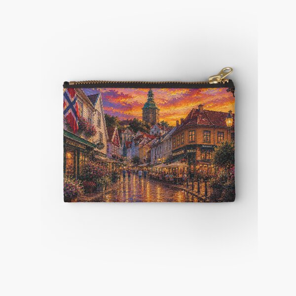Item preview, Stavanger by night, Norway – a painting of a summer day in this beautiful Scandinavian city. designed and sold by GalleryKauffeld.