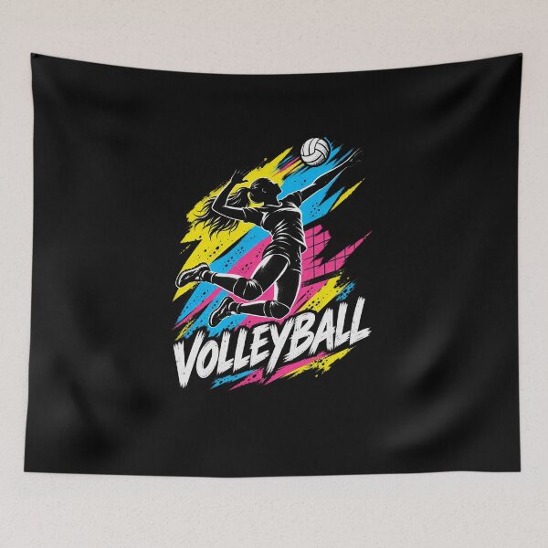 Item preview, VOLLEYBALL Player in Powerful Spike Action designed and sold by elderberry.