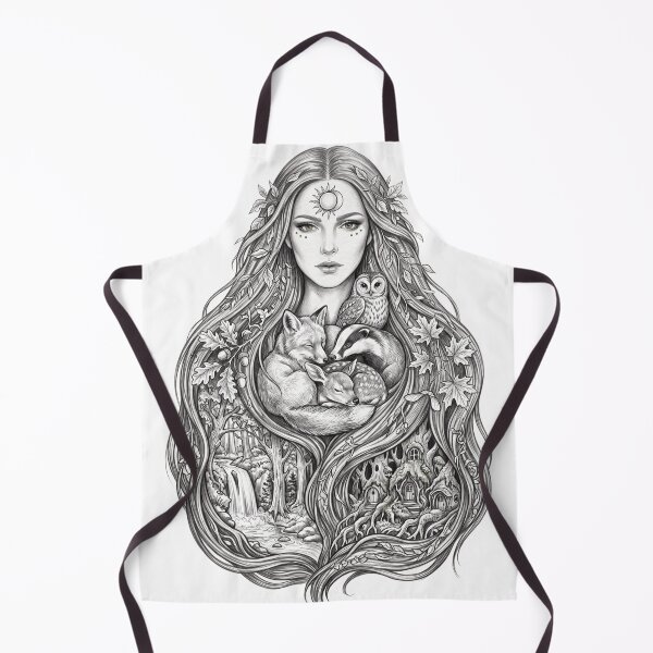 Item preview, Mystical Forest Goddess – Woodland Animals & Nature Fantasy Art designed and sold by Oddly Relatable.
