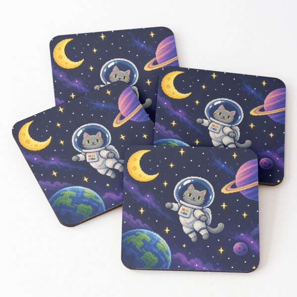Item preview, Pixel Cat Astronaut In Space designed and sold by Nol1ytv.