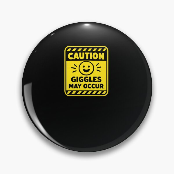 Item preview, Funny Caution Sign With Giggles May Occur designed and sold by elderberry.
