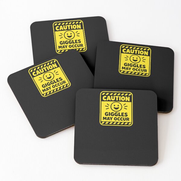 Item preview, Funny Caution Sign With Giggles May Occur designed and sold by elderberry.