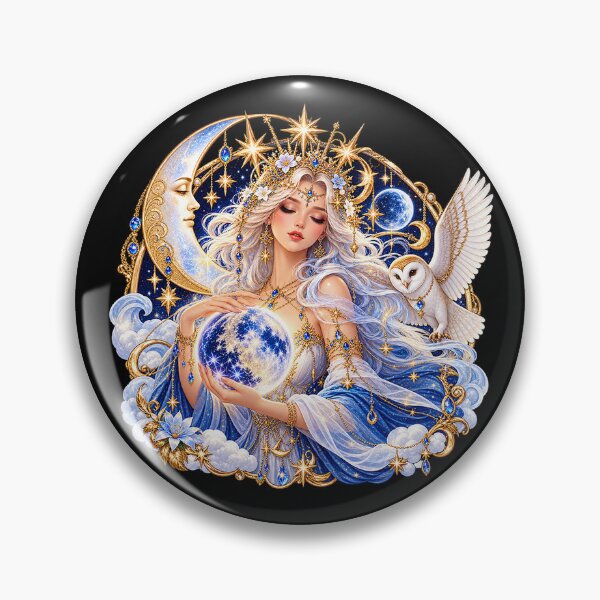 Item preview, Celestial Goddess – Moonlit Guardian of the Stars designed and sold by TroviTutto.