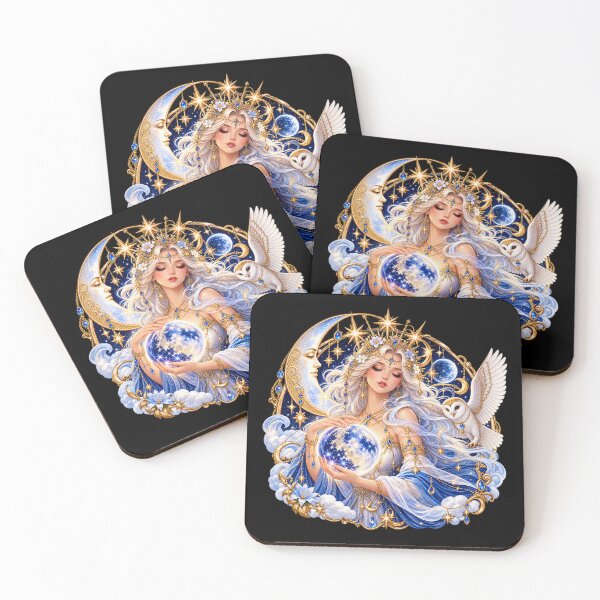 Item preview, Celestial Goddess – Moonlit Guardian of the Stars designed and sold by TroviTutto.