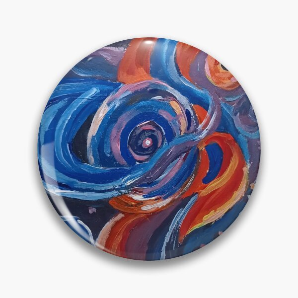Item preview, Abstract Blue & Orange Ocean Wave Comforter and Shower Curtain – Vibrant Artistic Floral Design. designed and sold by fbtrisha.