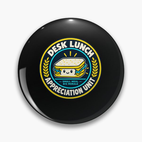 Item preview, Desk Lunch Sandwich Badge for Workplace Morale designed and sold by elderberry.