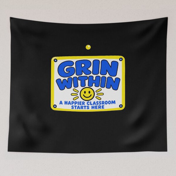 Item preview, Grin Within Positive Classroom Sign designed and sold by elderberry.
