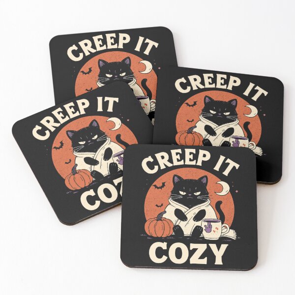 Item preview, Creep It Cozy – Light Spooky Black Cat Halloween designed and sold by Pixelith-Arts.