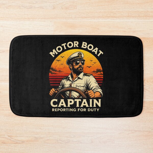 Item preview, Motor Boat Captain Reporting For Duty Vintage designed and sold by Emilyphilipp.