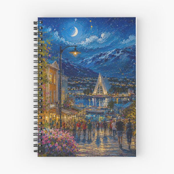 Item preview, Tromsø, Norway – a painting of a summer night in this beautiful Scandinavian city. designed and sold by GalleryKauffeld.