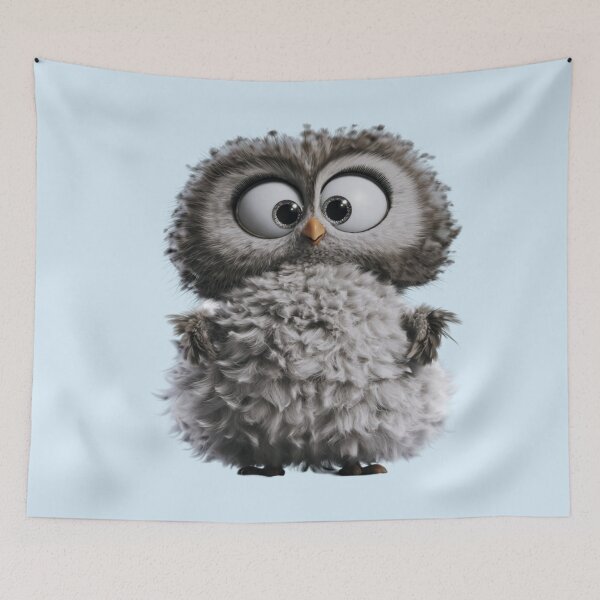 Item preview, Cute Baby Owl - Adorable  Cartoon Bird designed and sold by Witty-Weary.