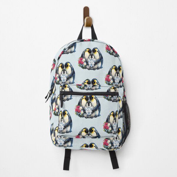 Item preview, Penguin family with crystal heart and flowers designed and sold by the artedivino.