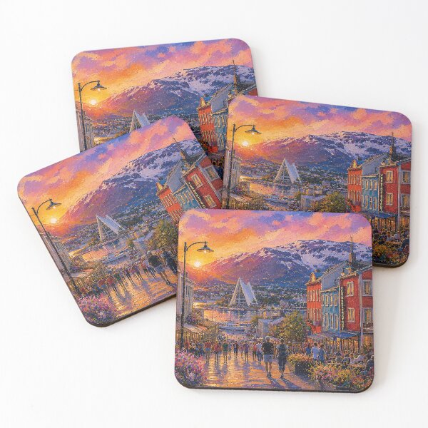 Item preview, A painting of Tromsø, Norway – A Beautiful city in Scandinavia. designed and sold by GalleryKauffeld.