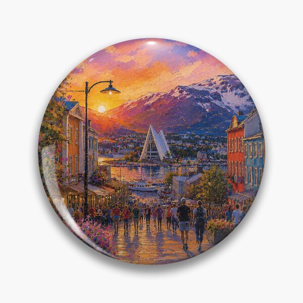 Item preview, A painting of Tromsø, Norway – A Beautiful city in Scandinavia. designed and sold by GalleryKauffeld.