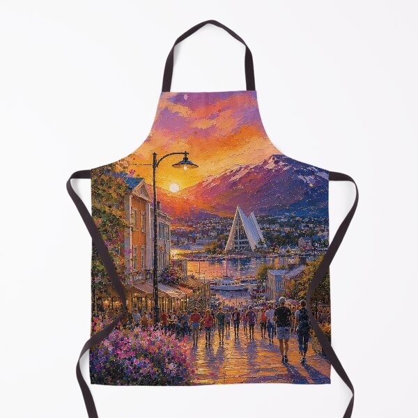 Item preview, A painting of Tromsø, Norway – A Beautiful city in Scandinavia. designed and sold by GalleryKauffeld.